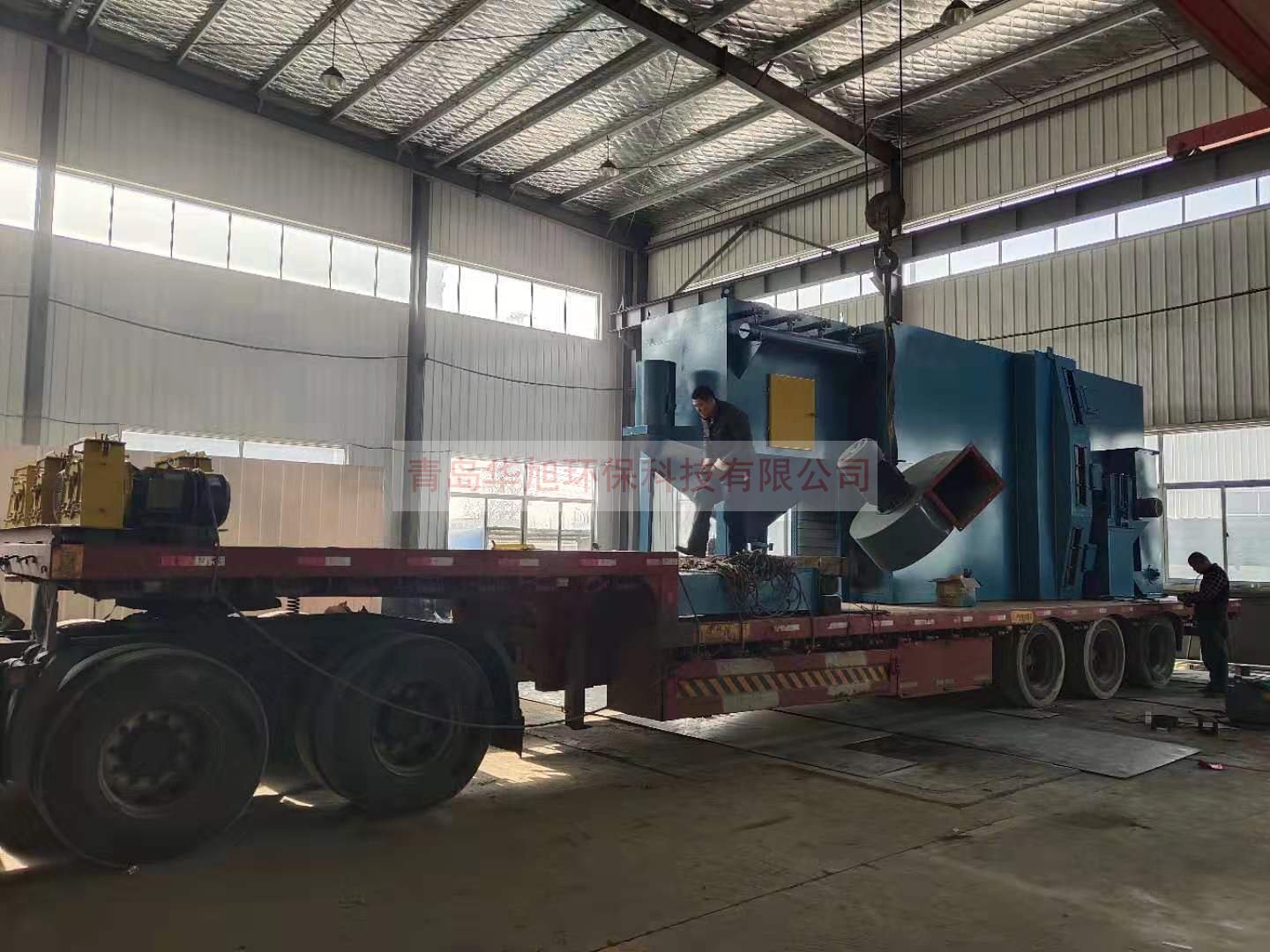 河南許昌用戶訂購的懸鏈式拋丸機發(fā)貨