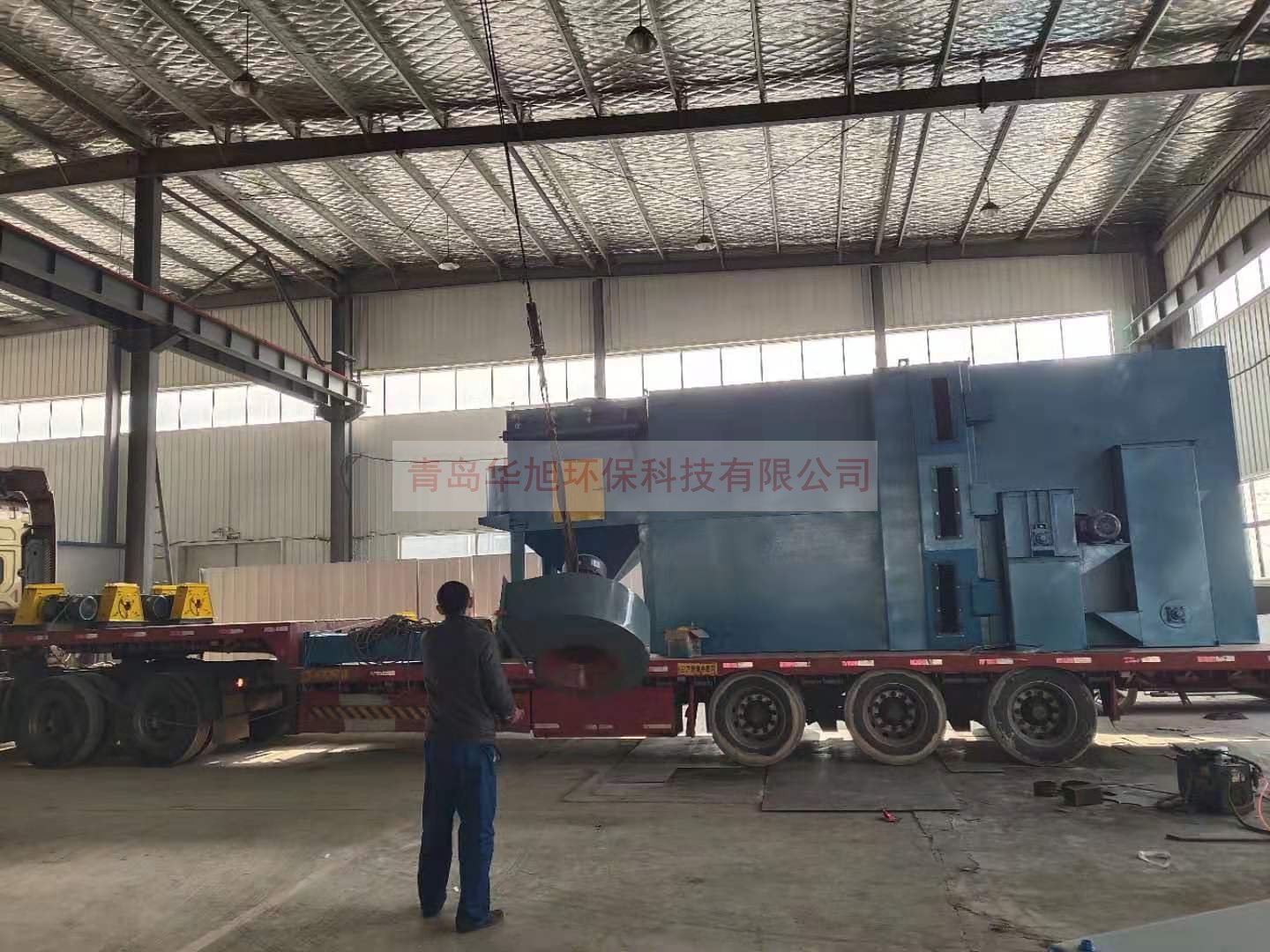 河南許昌用戶訂購的懸鏈式拋丸機發(fā)貨