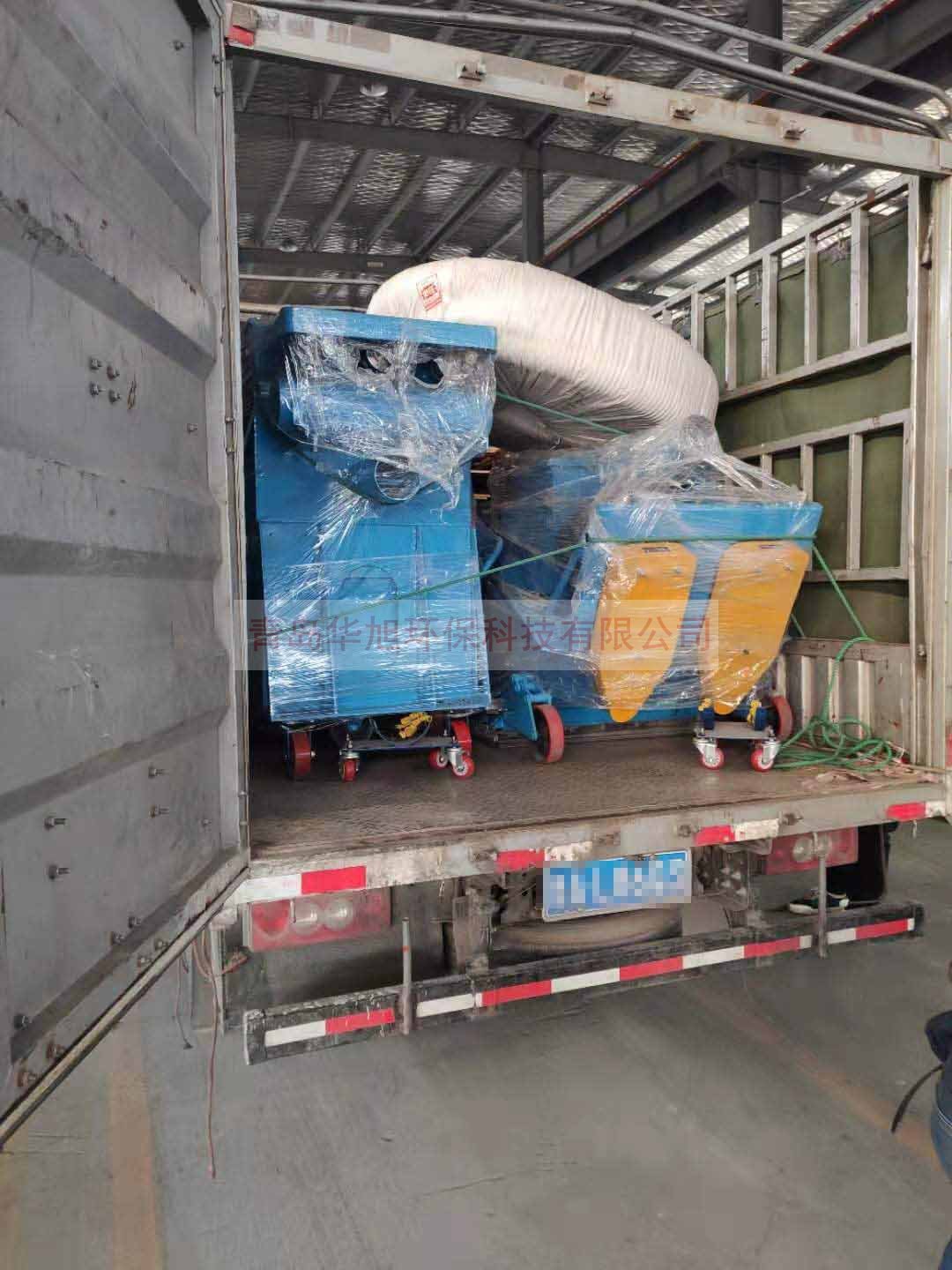 水平移動式拋丸機裝車完畢