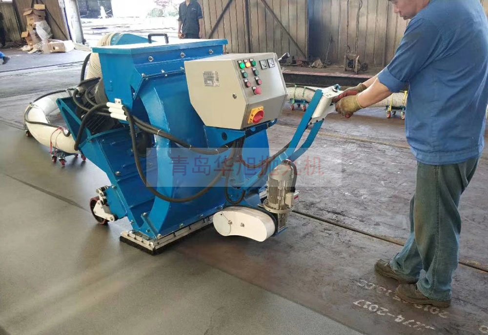 水平移動式拋丸機(jī)清理鋼板的效果