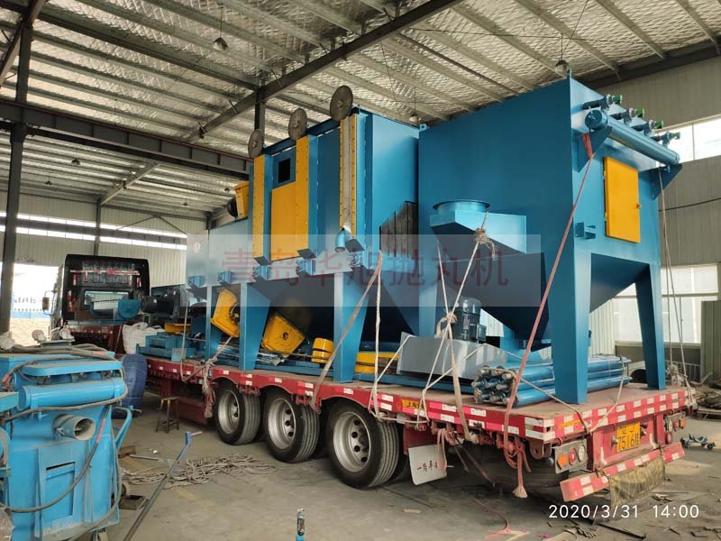 Q6925輥道通過式拋丸機裝車發(fā)貨現(xiàn)場