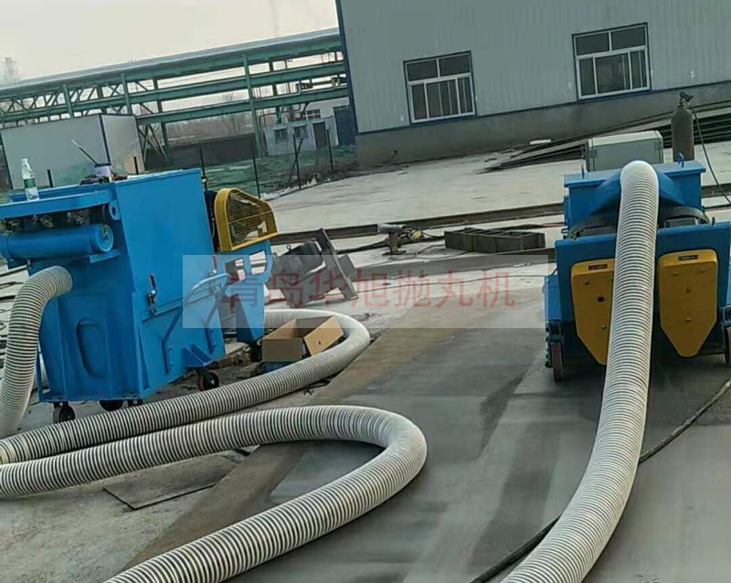 山東德州850路面拋丸機(jī)清理鋼板